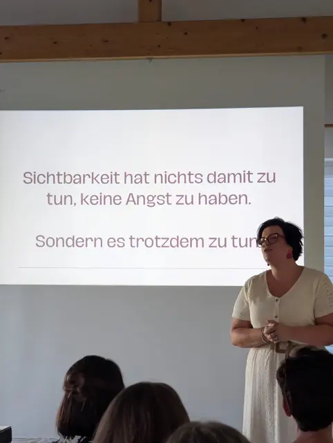 Vortrag – Sichtbarkeit für Frauen: die Referentin Melanie Baumgartner regte zum Nachdenken an. | Foto: Frauen in der OÖVP Bezirk Rohrbach