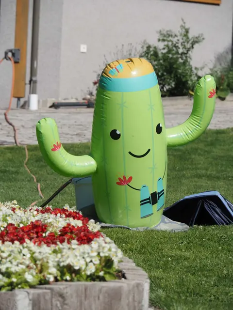 Der wassersprühende Kaktus beim Zieleinlauf war eine Wohltat :-)