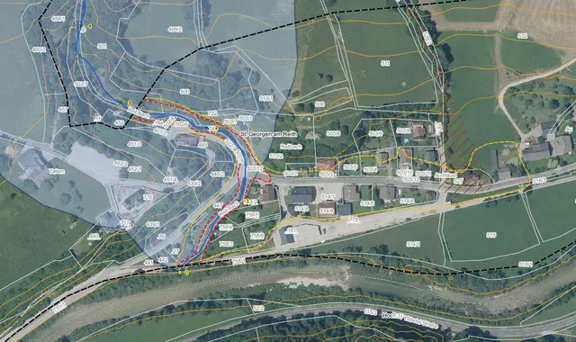 Ausschnitt aus dem Gefahrenzonenplan St. Georgen am Reith | Foto: WLV