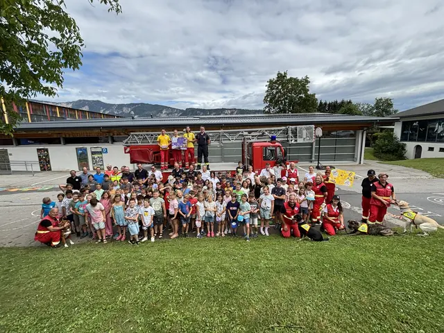 Der Blaulichttag begeisterte Schülerinnen und Schüler der Volksschule St. Leonhard. | Foto: VS St.Leonhard b.Siebenbrünn