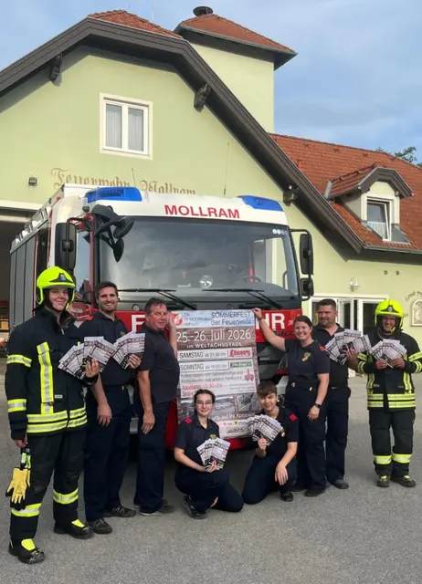 Die Freiwillige Feuerwehr Mollram freut sich auf ein gelungenes Sommerfest mit dir als Gast. | Foto: Feuerwehr Mollram