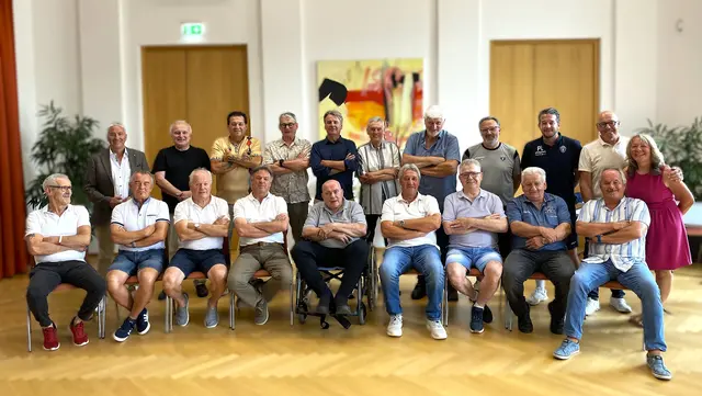 Einen Empfang und ein Wiedersehen der Fußballlegenden gab es im Oberwarter Rathaus. | Foto: Stadtgemeinde Oberwart