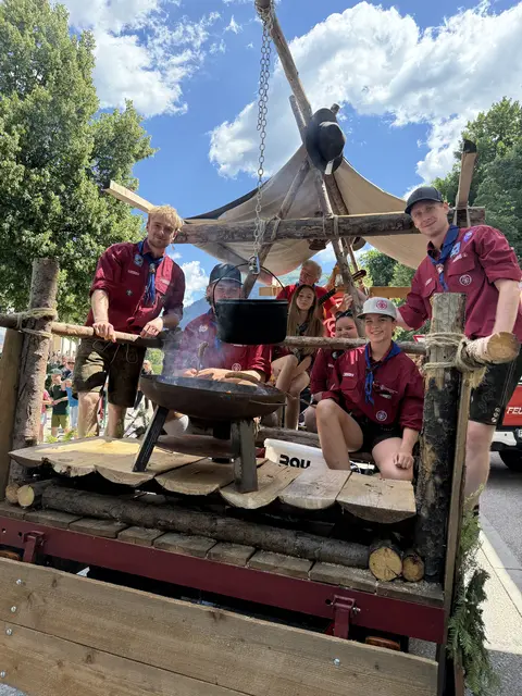 Die mobile Pfadfinder-Kochstelle am Ischler Stadtfest war ein Highlight. | Foto: Pfadfinder Bad Ischl