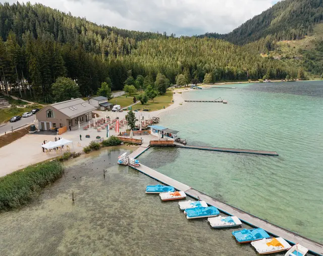 Das neue Strandbuffet am Erlaufsee wurde vor wenigen Tagen offiziell eröffnet. | Foto: oebf/Nicole Seiser