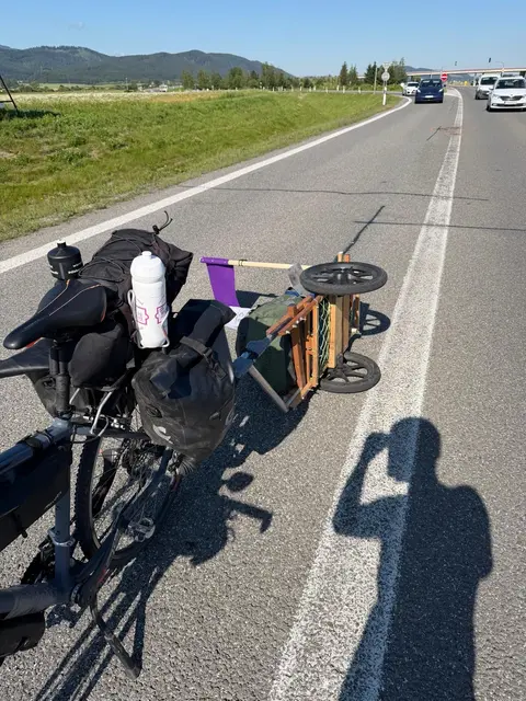 Der Anhänger zeigte sich nicht immer kooperativ. | Foto: Ropin