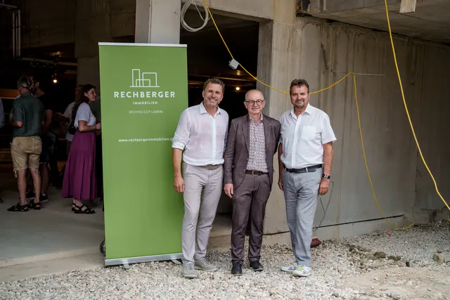 Gleichenfeier für das neue Wohnprojekt "Leben auf der Sonnenseite" in der Linzer Straße 66–68 in Purkersdorf. | Foto: Lichtpunkt Fotografie / Katharina Wocelka