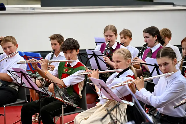 Die musikalische Jugend spielte am Freitag traditionell in drei Blöcken auf.