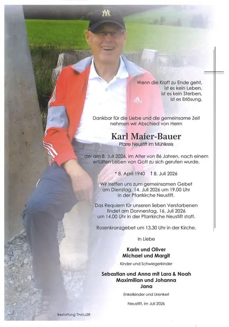 Karl Maier-Bauer, 86 Jahre