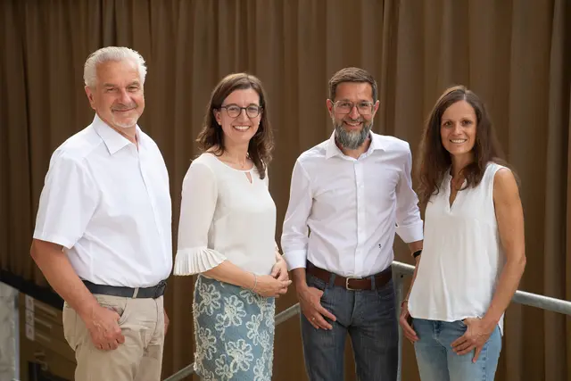 Das Leitungsteam der ambulanten kardiologischen Rehabilitation in Steyr. v.l.n.r. Ärztlicher Leiter Norbert Fritsch, Geschäftsführerin Maria Schürz, Geschäftsführer Michael Etlinger, Verwaltungsleiterin Magdalena Wagner-Dauerböck. | Foto: Die Elisabethinen Linz-Wien