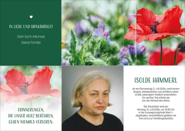 Isolde Hammerl, Ried, verstorben am 2. Juli, im 88. Lebensjahr. | Foto: Ried im Innkreis 