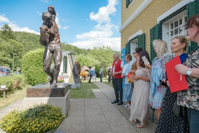 Das Arnold Schwarzenegger Museum in Thal bot den Rahmen für das erste persönliche Treffen der Weltsteirer. Rund 75 Gäste aus aller Welt nutzten die Gelegenheit zum Austausch und zur Vernetzung. | Foto: Rene Strasser