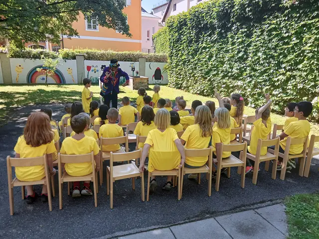 Abwechslungsreiche Ferienbetreuung in der KinderStadt Klagenfurt: Die Kinder erleben gemeinsam ein buntes Unterhaltungsprogramm im Garten. | Foto: Hilfswerk Kärnten