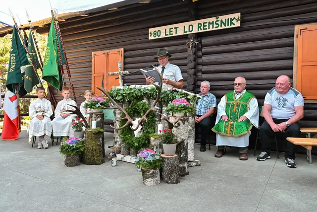 Hl. Messe beim Festakt zu 80 Jahre Lovska družina Remšnik | Foto: Bezirksjagdamt Deutschlandsberg