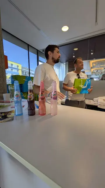 Dreh und Trink Flachen für die Teilnehmer...