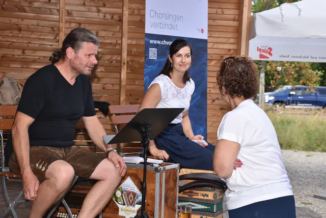 Singen mit Aussicht, eine Veranstaltung vom Chorverband OÖ, Chorregion Mühlviertel, begeisterte Hunderte in Au an der Donau.  | Foto: Robert Zinterhof