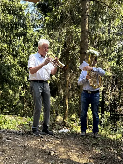 Die Weisenbläser Hans Hohlensteiner und Klaus Stelzer 