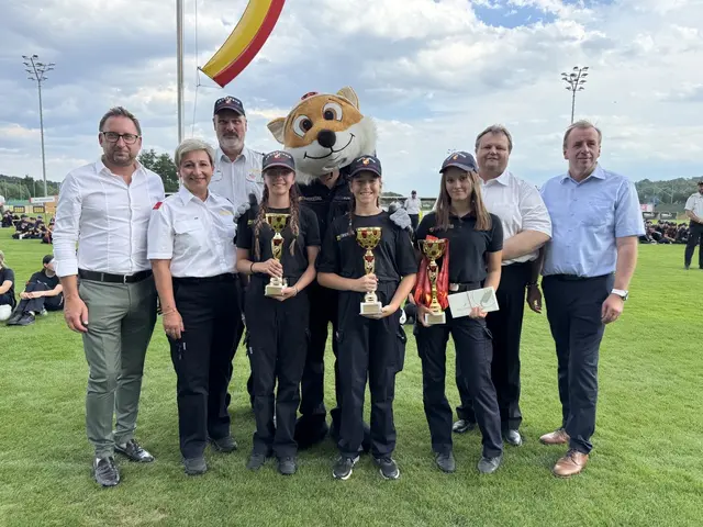 Den Mädchen-Bewerb der Kategorie Bronze gewann Baumgarten/Schattendorf vor Landsee/Markt St. Martin/Neudorf und Baumgarten/Draßburg/Schattendorf. | Foto: Burgenländischer Landesfeuerwehrverband