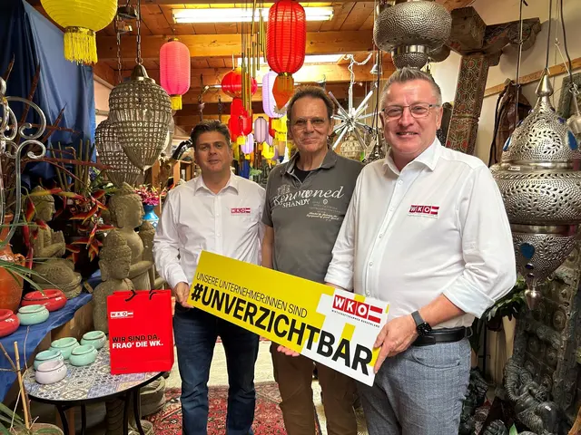 Christoph Pöck und Harald Pokorny besuchten unter anderem Hanspeter Kovacs in Neusiedl am See. | Foto: Wirtschaftskammer Burgenland