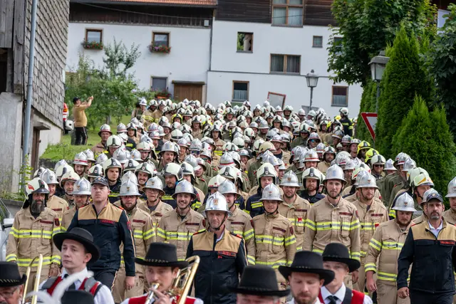 Der Bichlbacher Ortsteil Lähn-Wengle stand zwei Tage lang im Zeichen der Feuerwehren. | Foto: BFV-Reutte