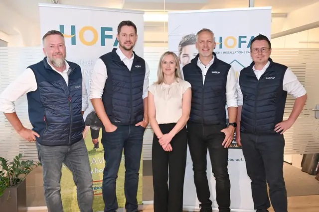 Von links: Thomas Ackerl, Mathias Anderl, Christa Hofer, Christian Hofer, Harald Postl. | Foto: Wimberger