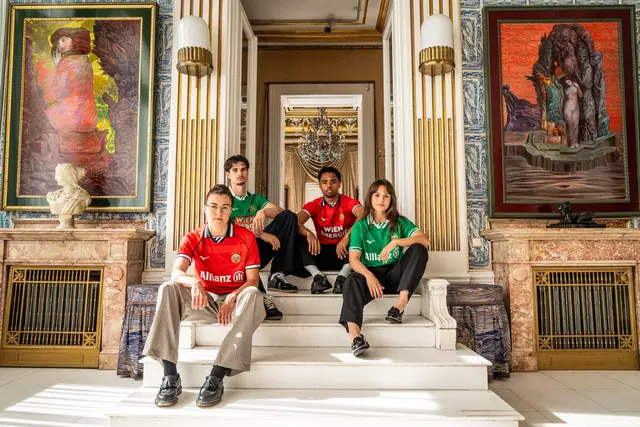v.l.: Lisa Rammel, Jakob Schöller, Petter Nosa Dahl und Ilvy Taucher in den neuen Mizuno-Trikots des SK Rapid | Foto: SK Rapid/Widner