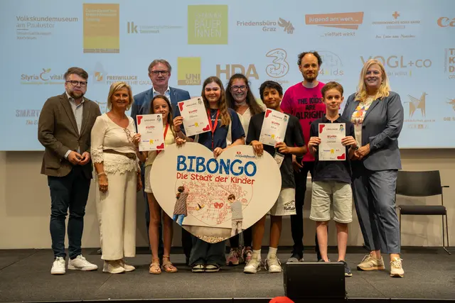 Die Kinderstadt Bibongo ist erfolgreich zum zwölften Mal gestartet. Im Rahmen des kostenlosen Angebots erschaffen Kinder ihre eigene Stadt – inklusive Wahl ihrer Stellvertreterinnen und Stellvertreter. | Foto: Kinderfreunde Steiermark
