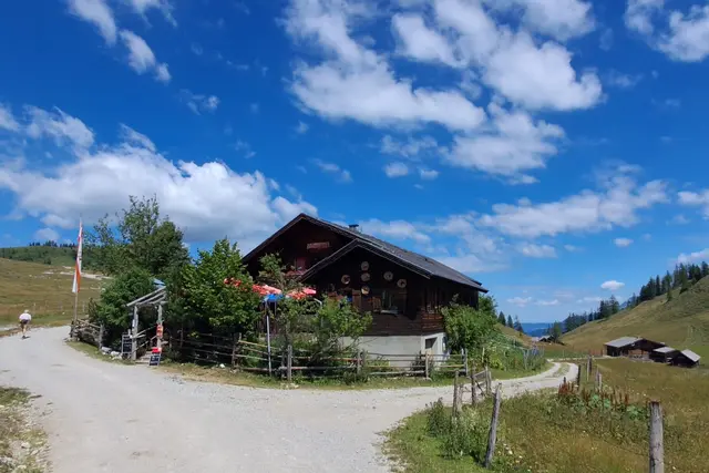 ...die Schafbergblickhütte, mit den pfauchenden Gänsen...haha.