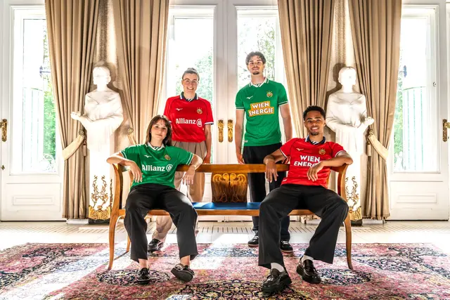 Für die Präsentation der Trikots durfte der Verein die Räumlichkeiten des Ernst Fuchs-Museums in der Otto-Wagner-Villa nutzen. | Foto: SK Rapid/Widner