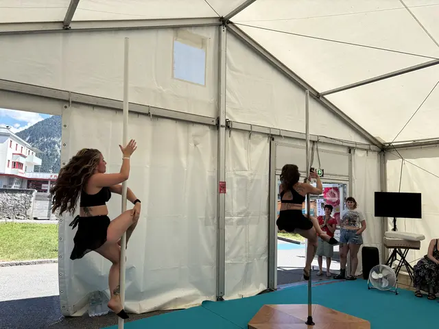 Im Zelt der Frauenmesse gab es eine Vorführung im Poledance. | Foto: MeinBezirk/Günther Reichel