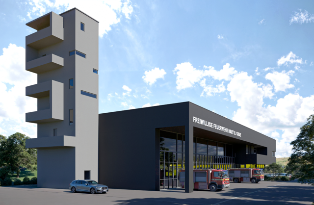 Das neue Feuerwehrhaus der FF Hart bei Graz wird bei der P&amp;R-Anlage im Ortsteil Pachern entstehen. | Foto: Gemeinde Hart bei Graz