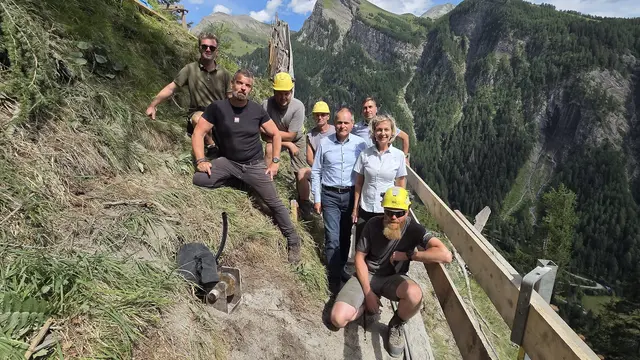 Schutzprojekt Mölltal: Suntinger Peter – Bürgermeister Gemeinde Großkirchheim und Obmann Wasserverband Mölltal, DI Elfriede Moser, MR Priv. Doz. DI Dr. Florian Rudolf-Miklau, DI Stefan Piechl: DI Wilfried Klaus, Arnold Klammer - Bürgermeister Gemeinde Obervellach und Obmann Stv. Wasserverband Mölltall. | Foto: Andreas Warmuth