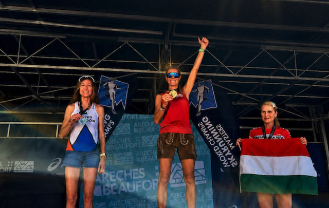 Ganz oben am Treppchen bei einer WM - Annemarie Sturm-Begusch aus Liebenfels hat das im Skyrunning geschafft. | Foto: Privat