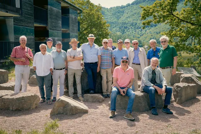 Beim 55-Jahr-Matura-Jubiläum im Werkschulheim Felbertal. | Foto: Werkschulheim Felbertal/PreyUp