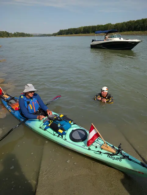  Der Weltrekordversuch auf der Donau führte den Extremsportler Joseph Heß durch den Bezirk Perg. | Foto: Patrick Aichberger