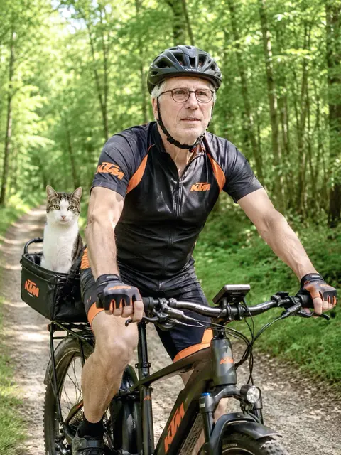Als begeisterter E-Bike Fahrer unterwegs.     | Foto: Franz Dörr (KI)