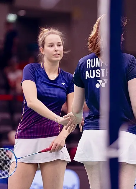 Sarah Dlapka (li.) wird mit ihrer Doppelpartnerin an der Badminton-WM 2026 teilnehmen. | Foto: Martin Göggel – ÖBV