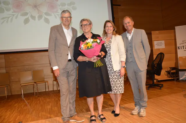 Bürgermeister Klaus Winkler, Anni Hengst, Katrin Winkler und Walter Zimmermann (v. li.). | Foto: Felix Obermoser