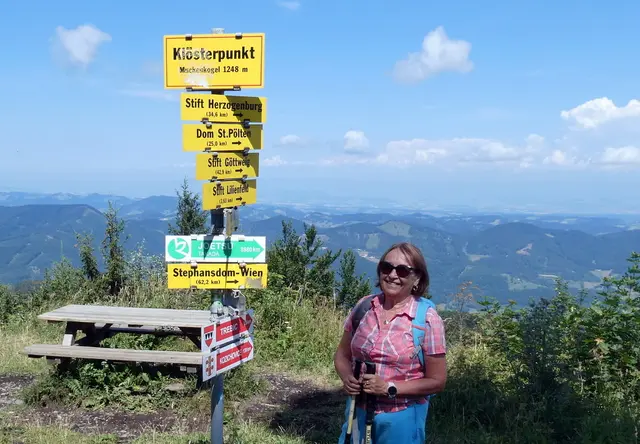 Der Klösterpunkt ist zugleich der höchste Punkt des Muckenkogels mit 1.248m.