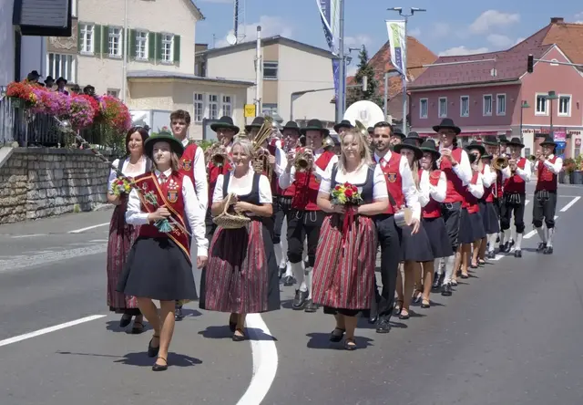 Unter Stabführerin Isabell Kollegger schaffte die Marktmusikkapelle Stallhofen 93,93 Punkte in Knittelfeld. | Foto: MeinBezirk/Schindler
