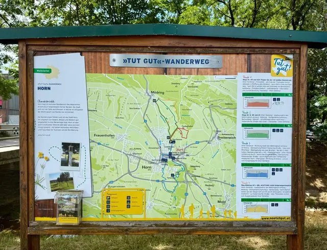 Die Wanderweg-Karte rund um Horn zeigt die vielen Möglichkeiten der Wanderwege. | Foto: Herbert Gschweidl