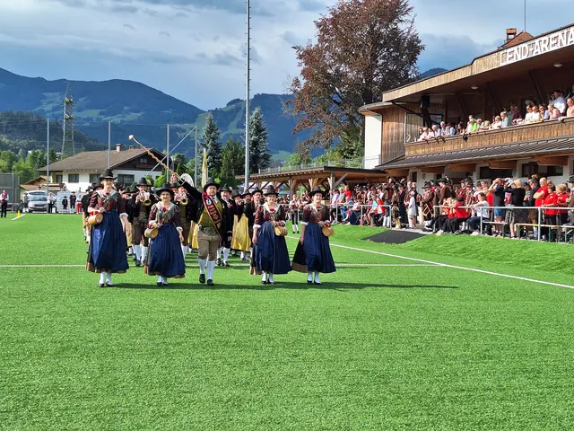 Die MMK Brixlegg bei ihrem Auftritt zur Marschmusikbewertung.  | Foto: Musikbund Rattenberg-Mair