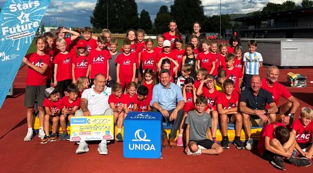 Freude beim LAC: Mit dem Geld wird der sportliche Nachwuchs gefördert. | Foto: Foto: MJK/Sportmarketing