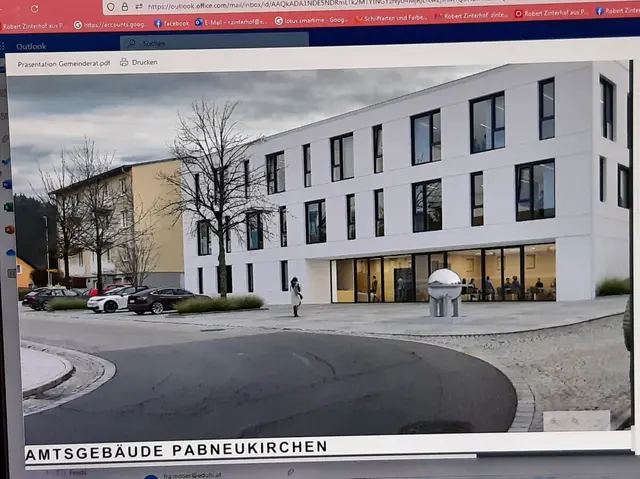 Das neue Gemeindeaamt von Pabneukirchen - Plan.  | Foto: Zinterhof