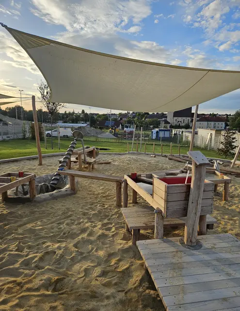 Neuer Wasserspielplatz beim Maislabyrinth in Ried in der Riedmark. | Foto: Pfeiffer