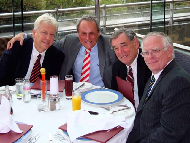 Internationale Freunde: Tamás Lovassy (Ungarn), Josef Höchtl (Österreich), Doug Coe (USA) und Janos Harmatta (Ungarn). | Foto: Höchtl