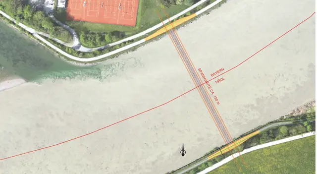 Es wird eine symmetrische Hängebrücke bei Schanz Süd angestrebt. | Foto: Abbildung: BVR