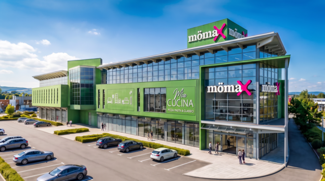Im ehemaligen Leiner-Gebäude eröffnet am 5. August 2026 eine Mömax-Filiale, die Visualisierung wurde vom Unternehmen mittels KI erstellt. | Foto: Mömax/KI-Rendering