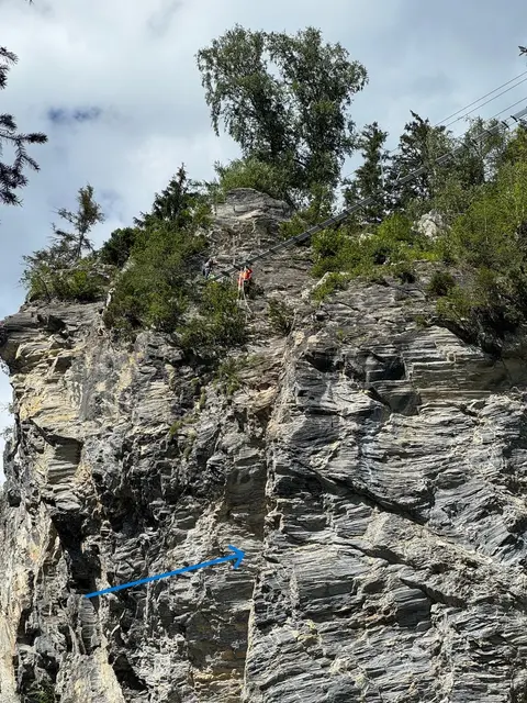 Kurz vor dem Ausstieg am „Freifall“ Klettersteig ging dem Vater-Tochter-Duo die Kraft aus und sie konnten nichtmehr weiter.  | Foto: Bergrettung Rauris