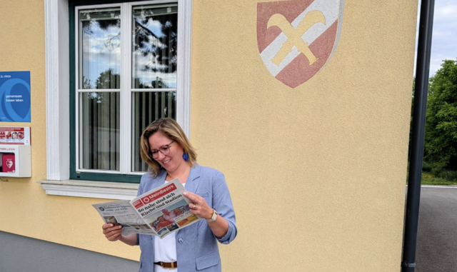 Bürgermeisterin Gabriele Kernstock aus Sankt Bernhard-Frauenhofen, einer Gemeinde am Rand des Bezirks Horn, sieht kostenlose Regionalmedien als unverzichtbaren Partner. | Foto: Gemeinde Sankt Bernhard