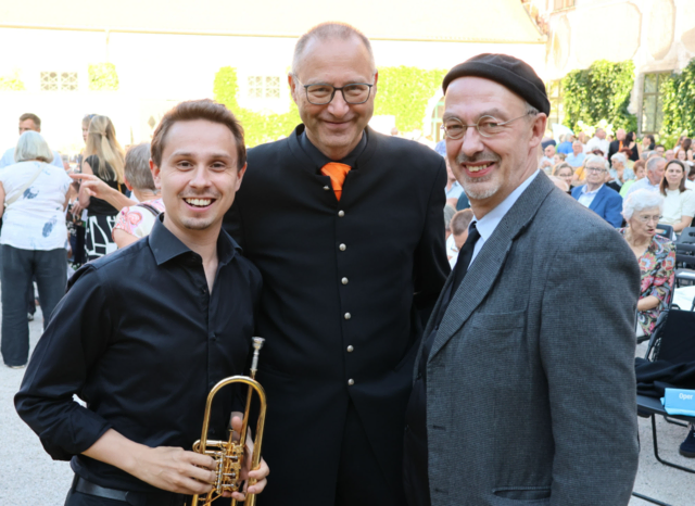 Benedikt Fehringer, Dirigent Gerhard Forman und Festival-Retz-Intendant Christian Baier | Foto: Wolfgang Hanousek